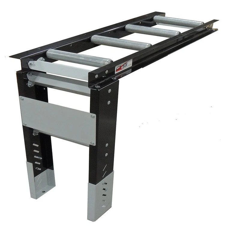 Roller Table Extension - 4' x 22" Kit - 7 rollers - 6” Apart - Zinc Plated Steel Rollers